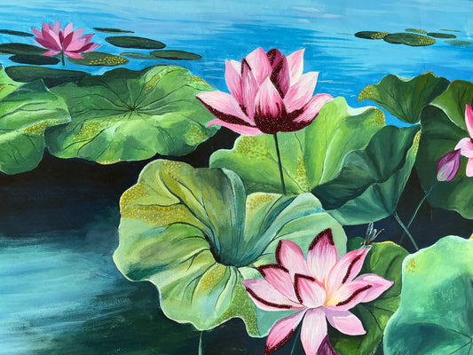 Natural Gemstone embroidered Fine Art Print